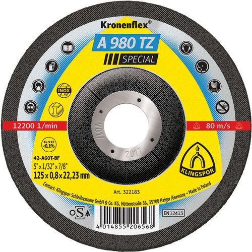 Klingspor A980 TZ Special Cut Off Discs (030400)